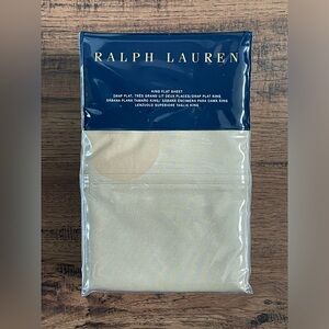 Ralph Lauren Home King Flat Sheet RL 464 Solid Percale ‘Brushed Chamois’